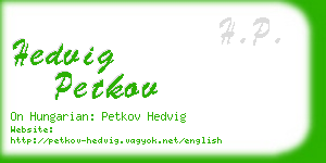 hedvig petkov business card